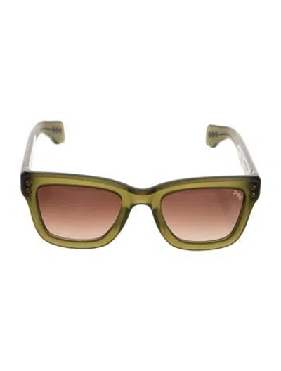 Pre-owned Hoorsenbuhs Square Gradient Sunglasses In Green