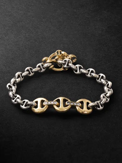 Hoorsenbuhs Sterling Silver And 18-karat Gold Diamond Bracelet
