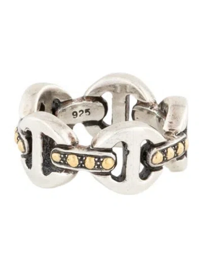 Pre-owned Hoorsenbuhs Two-tone Classic Tri-link Band In Multi