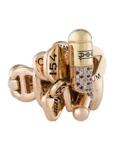 Pre-owned Hoorsenbuhs X Damien Hirst Limited Edition 18k Ruby & Diamond Pill Ring In Multi