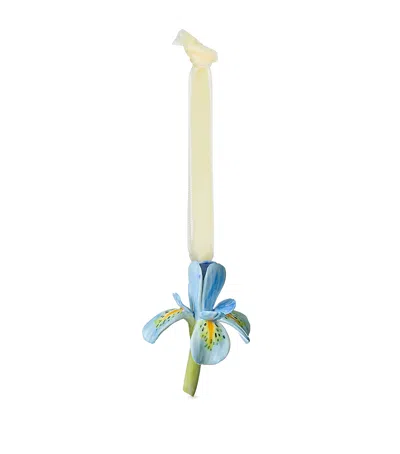 Hop Skip & Flutter Iris Ornament In Blue