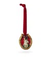 Hop Skip & Flutter Porcelain Deer Cameo Tree Decoration In Red