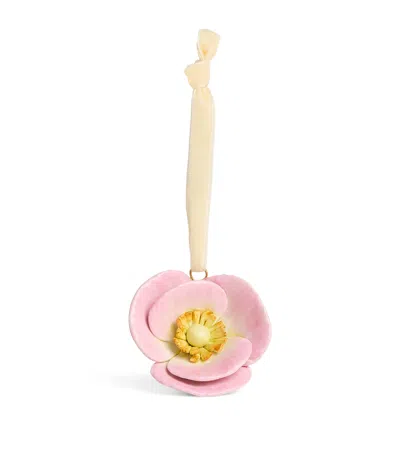 Hop Skip & Flutter Porcelain Poppy Tree Decoration In Pink