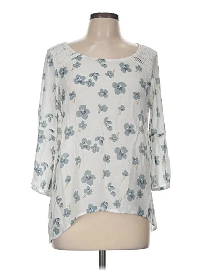 Pre-owned Hope & Harlow 3/4 Sleeve Blouse In Gray