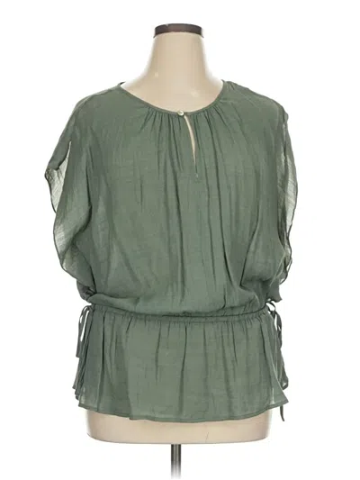 Pre-owned Hope & Harlow 3/4 Sleeve Blouse In Green