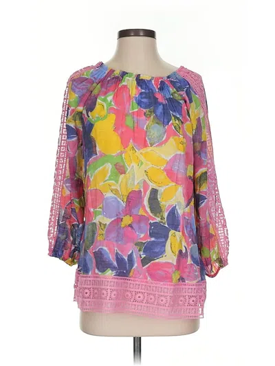 Pre-owned Hope & Harlow 3/4 Sleeve Blouse In Pink