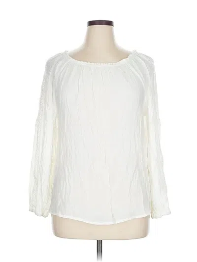 Pre-owned Hope & Harlow 3/4 Sleeve Blouse In White