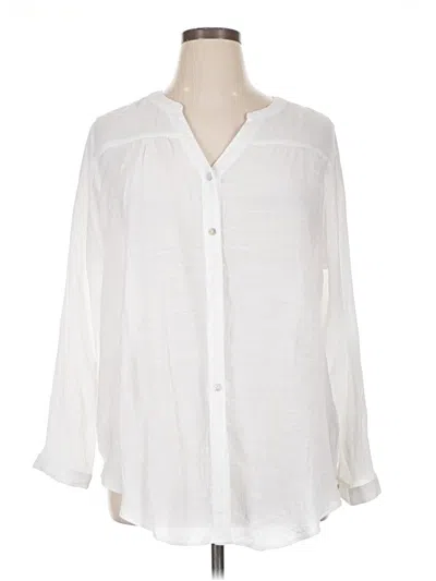 Pre-owned Hope & Harlow 3/4 Sleeve Blouse In White