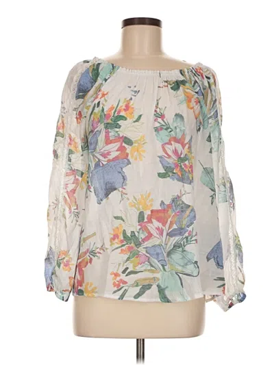 Pre-owned Hope & Harlow 3/4 Sleeve Blouse In White