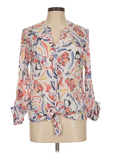 Pre-owned Hope & Harlow 3/4 Sleeve Blouse In White