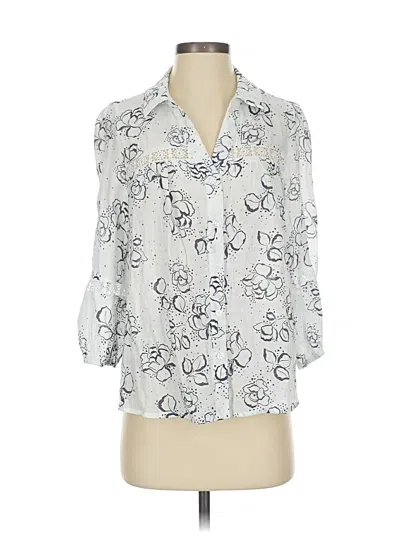 Pre-owned Hope & Harlow 3/4 Sleeve Blouse In White
