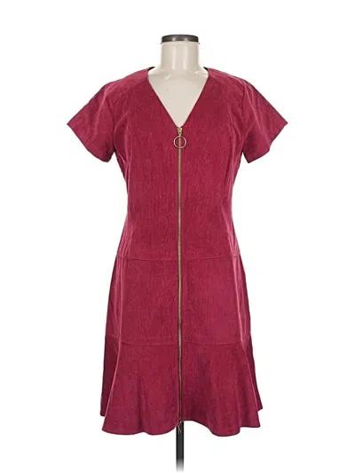 Pre-owned Hope & Harlow Casual Dress In Burgundy