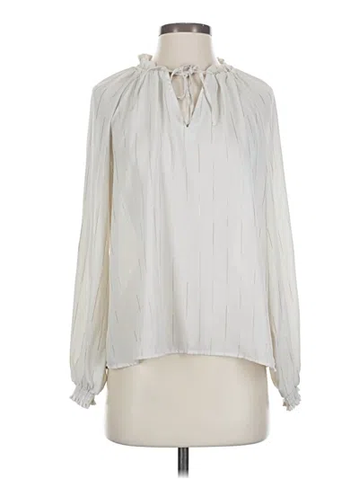 Pre-owned Hope & Harlow Long Sleeve Blouse In Ivory