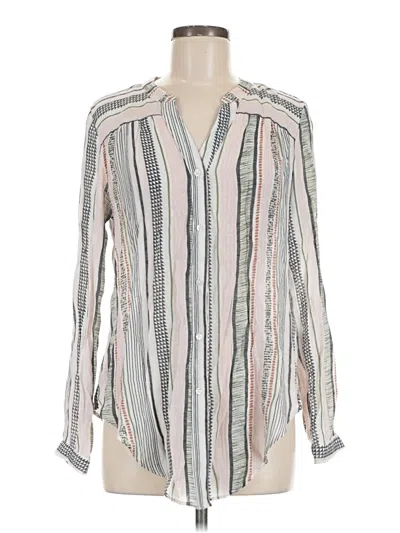 Pre-owned Hope & Harlow Long Sleeve Blouse In Ivory