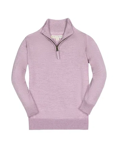 Hope & Henry 1/2-zip Sweater In Purple