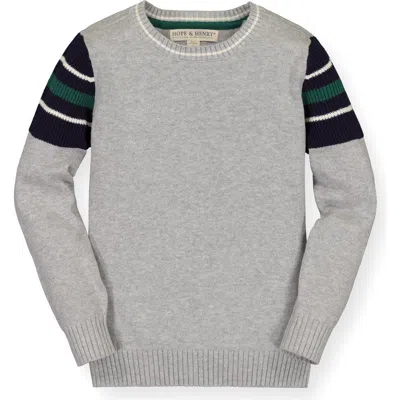 Hope & Henry Baby Boys' Organic Crewneck Pullover Sweater, Infant In Grey
