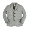 Hope & Henry Baby Boys' Fleece Blazer, Infant In Gray Heather Herringbone