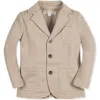 Hope & Henry Baby Boys' Fleece Blazer, Infant In Taupe Herringbone Fleece