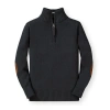 Hope & Henry Baby Boys' Half Zip Pullover Sweater With Elbow Patches, Infant In Charcoal