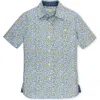 Hope & Henry Baby Boys' Linen Short Sleeve Shirt With Side Vent, Infant In Multi Summer Floral