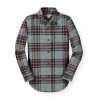Hope & Henry Baby Boys' Organic Flannel Shirt, Infant In Gray Holiday Tartan