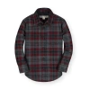 Hope & Henry Baby Boys' Organic Flannel Shirt, Infant In Wine And Charcoal Plaid