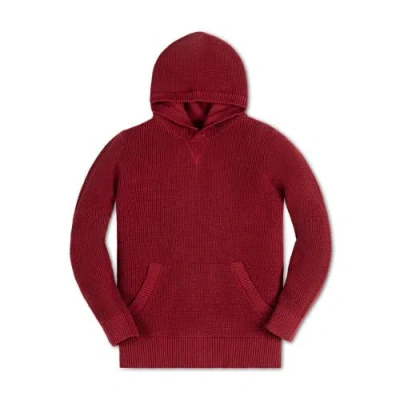 Hope & Henry Baby Boys' Hooded Pullover Jumper, Infant In Dark Red Waffle