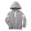 Hope & Henry Baby Boys' Hooded Pullover Sweater, Infant In Grey