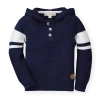 Hope & Henry Baby Boys' Hooded Pullover Sweater, Infant In Navy