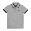 Hope & Henry Baby Boys' Organic Pique Polo, Infant In Dark Gray Heather
