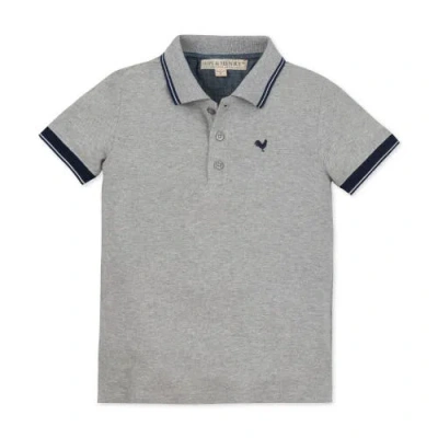 Hope & Henry Baby Boys' Organic Pique Polo, Infant In Dark Gray Heather