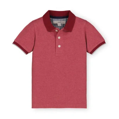 Hope & Henry Baby Boys' Organic Pique Polo, Infant In Dark Red Heather
