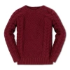 Hope & Henry Baby Boys' Organic Raglan Fisherman Sweater, Infant In Oxblood Fisherman