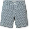 Hope & Henry Baby Boys' Organic Seersucker Short, Infant In Navy Gingham
