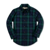 Hope & Henry Baby Boys' Organic Stretch Poplin Shirt, Infant In Black Watch Tartan