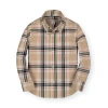 Hope & Henry Baby Boys' Poplin Button Down Shirt, Infant In Classic Tan Plaid