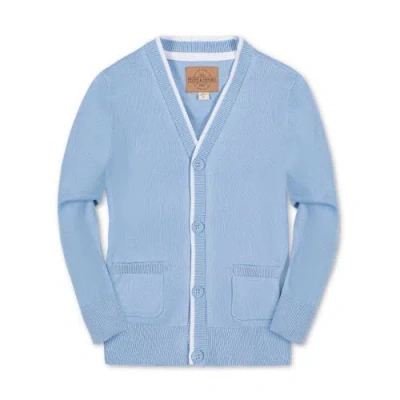 Hope & Henry Baby Boys' Organic Tipped Cardigan, Infant In Classic Blue