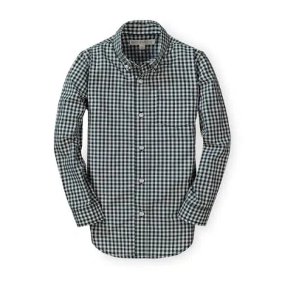Hope & Henry Baby Boys' Poplin Button Down Shirt, Infant In Black Gingham