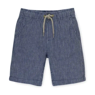 Hope & Henry Baby Boys' Relaxed Linen Short, Infant In Blue