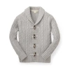 Hope & Henry Baby Boys' Shawl Collar Cardigan, Infant In Grey