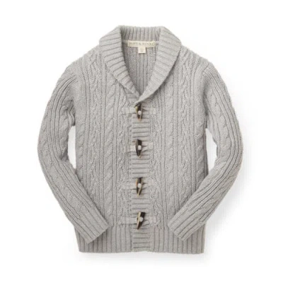 Hope & Henry Baby Boys' Shawl Collar Cardigan, Infant In Grey