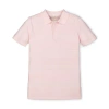 Hope & Henry Baby Boys' Short Sleeve Sweater Polo, Infant In Ballet Pink Textured Stripe