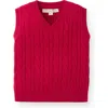 Hope & Henry Baby Boys' V-neck Sweater Vest, Infant In Red
