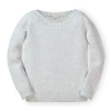 Hope & Henry Baby Girls' Organic Pointelle Detail Sweater, Infant In Light Heather Gray