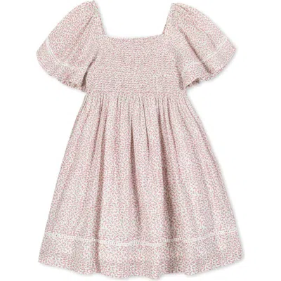 Hope & Henry Baby Girls' Organic Smocked Bell Sleeve Dress, Infant In Vintage Petal Ditsy