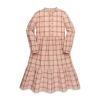 Hope & Henry Baby Girls' Organic Tiered Ruffle Neck Dress, Infant In Fall Rose Plaid