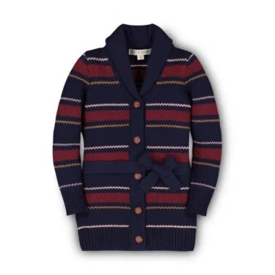 HOPE & HENRY HOPE & HENRY BABY GIRLS' SHAWL COLLAR CARDIGAN WITH WAIST TIE, INFANT