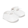 Hope & Henry Baby Linen Bow Soft Shoe, Infant In Soft White Linen Bow