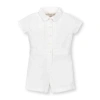 Hope & Henry Baby Linen Pintuck Romper, Infant In Soft White Pintuck