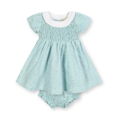 Hope & Henry Baby Linen Ruffle Collar Dress, Infant In Tea Room Floral